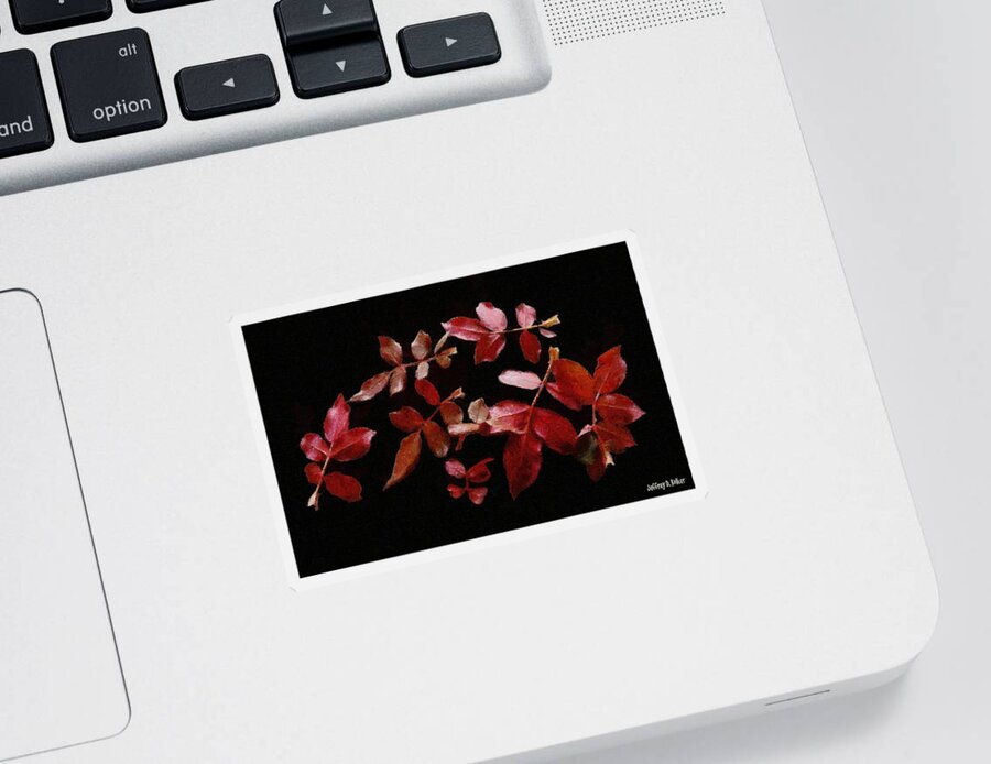 Autumn Sticker featuring the painting Red Leaves by Jeffrey Kolker