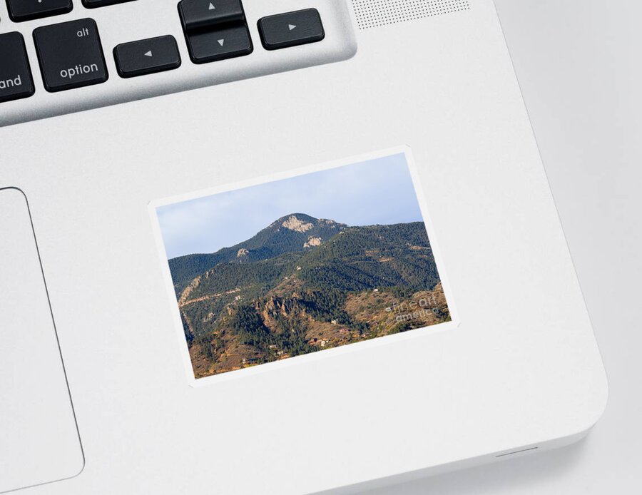 Red Mountain Sticker featuring the photograph Red Mountain in the foothills of Pikes Peak Colorado by Steven Krull