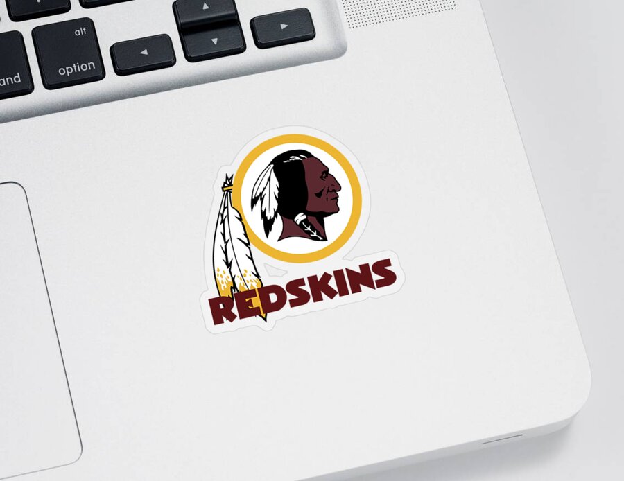 Washington Redskins Sticker featuring the mixed media Washington Redskins on an abraded steel texture by Movie Poster Prints