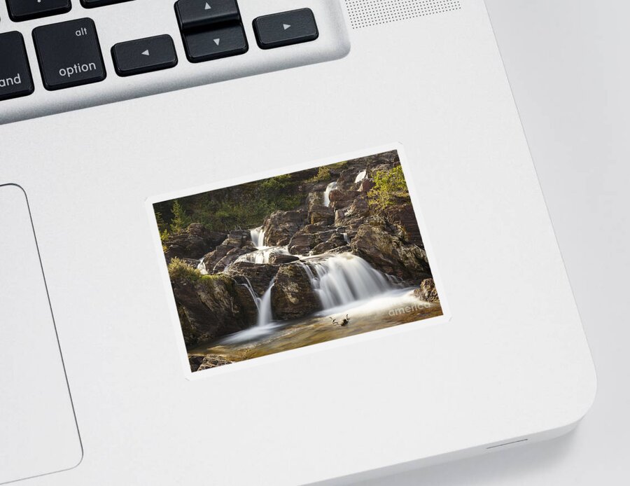 Red Rock Falls Sticker featuring the photograph Red Rock Falls by Dennis Hedberg