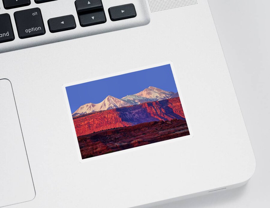 Canyonlands Sticker featuring the photograph Red, White and Blue by Greg Norrell