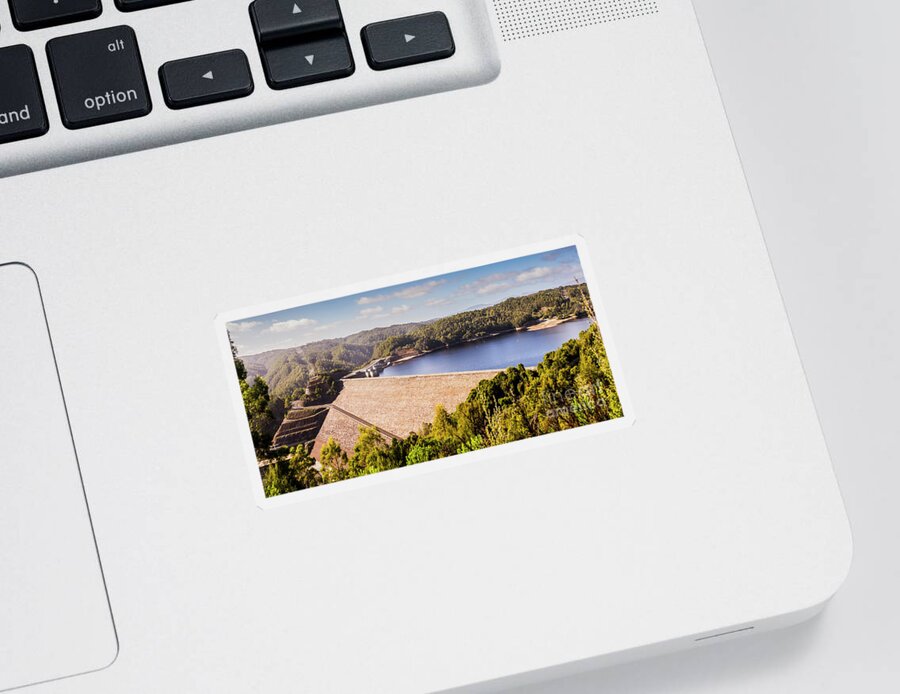 Reece Dam Sticker featuring the photograph Reece Dam, Western Tasmania by Jorgo Photography