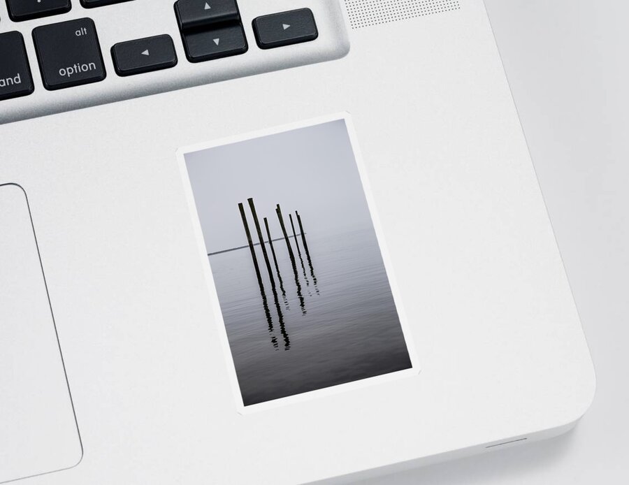 Landscape Sticker featuring the photograph Reflecting Poles by Karol Livote