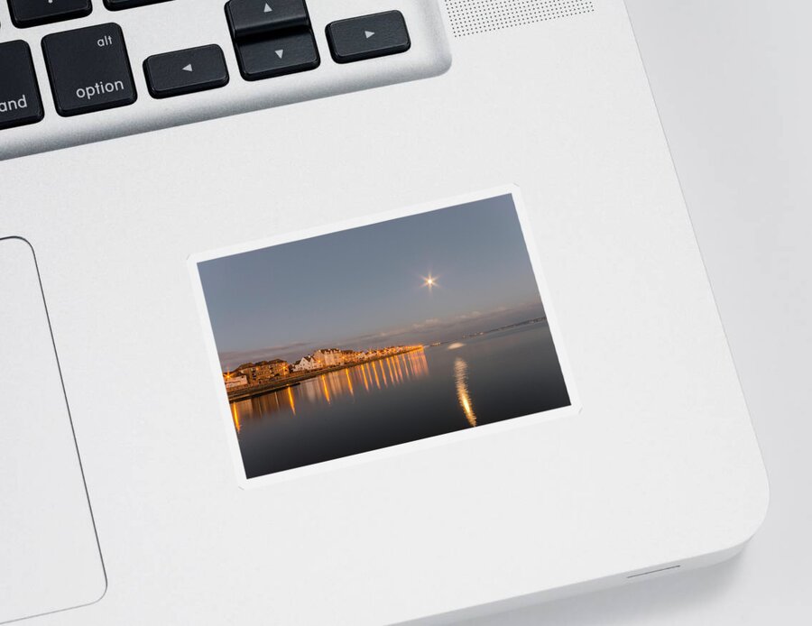 Beach Sticker featuring the photograph Reflections of a Moonbeam by Spikey Mouse Photography