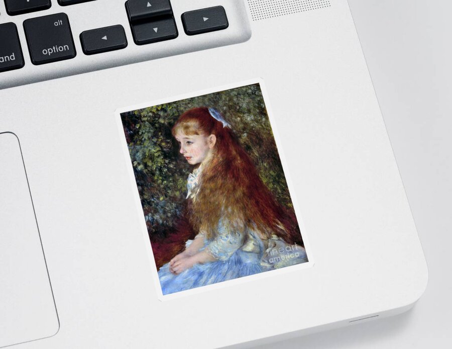1880 Sticker featuring the photograph Renoir: Mlle Danvers, 1880 by Granger