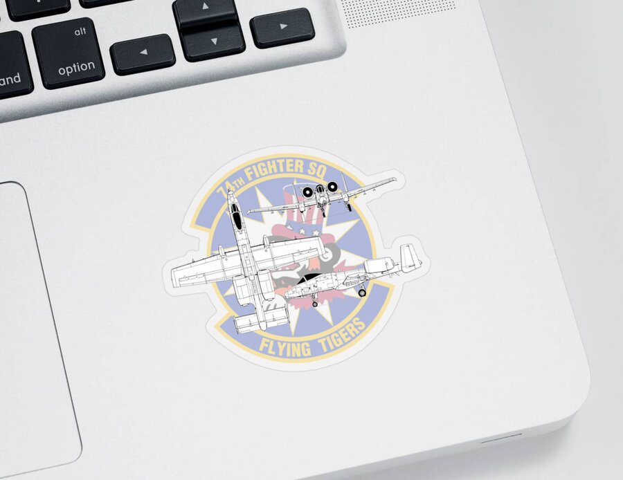 Republic Sticker featuring the digital art Republic A-10 Thunderbolt II by Arthur Eggers