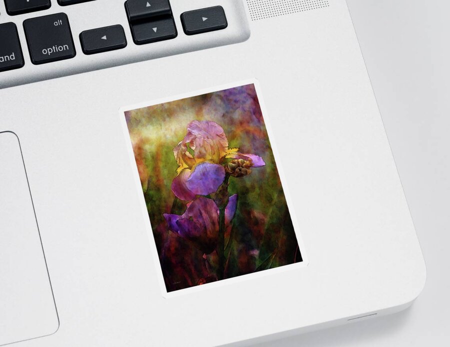 Impressionist Sticker featuring the photograph Rich Purple Irises 0056 IDP_22 by Steven Ward