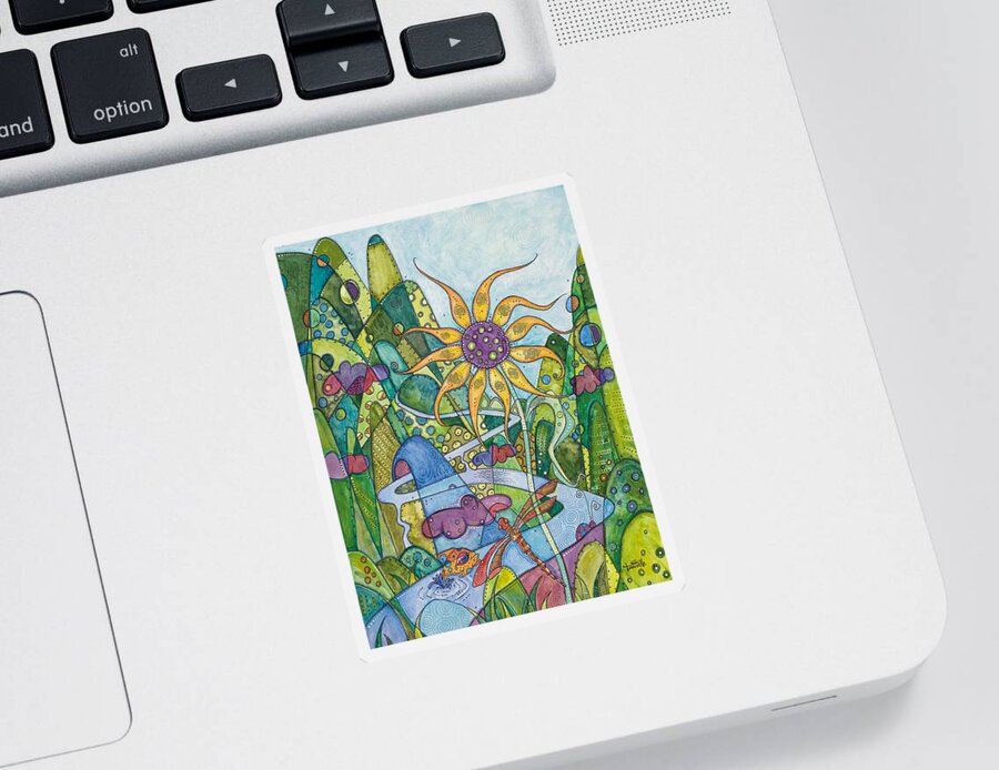 Flower Sticker featuring the painting Rise and Shine by Tanielle Childers