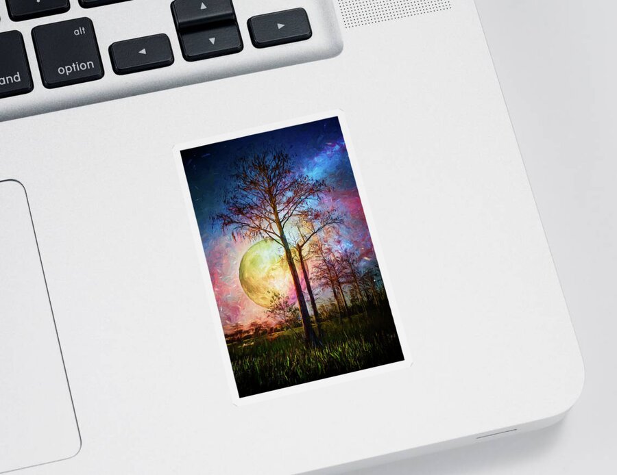 Fall Sticker featuring the photograph Rising in the Glade Painting by Debra and Dave Vanderlaan