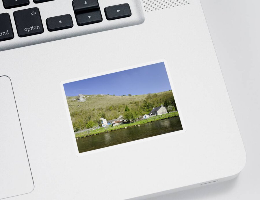 Water Sticker featuring the photograph Riverside Setting at Monsal Dale by Rod Johnson