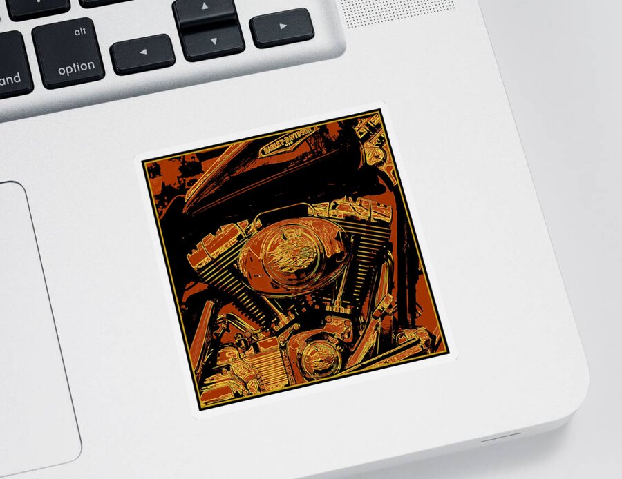 Modern Art Sticker featuring the painting Road King by Gary Grayson