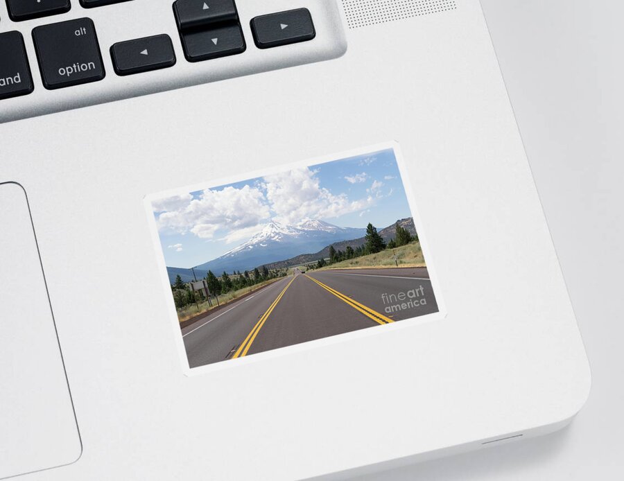 Wingsdomain Sticker featuring the photograph Road To Mt Shasta California DSC5048 by Wingsdomain Art and Photography