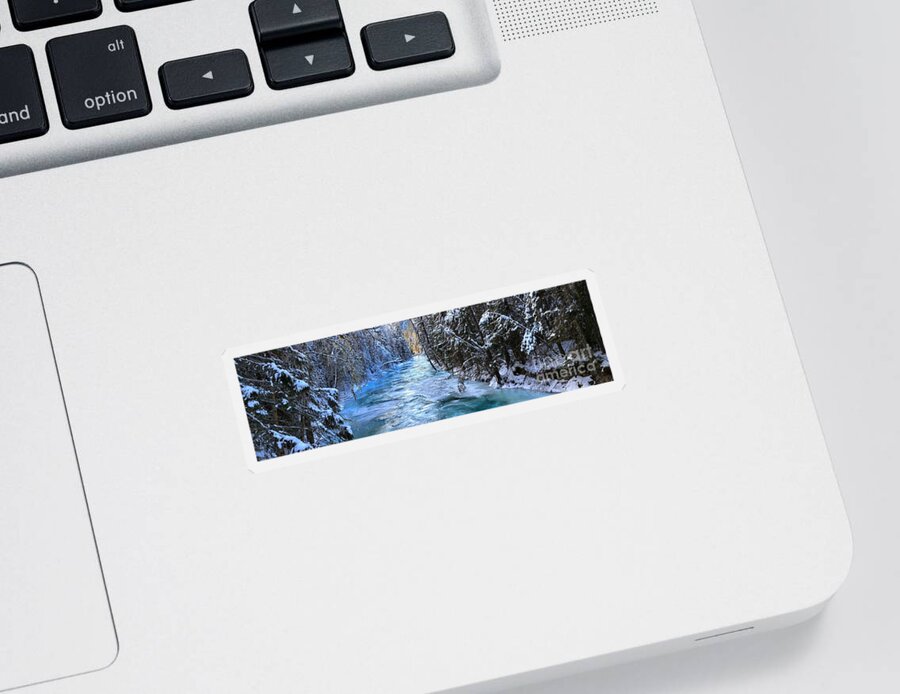 Robson River Sticker featuring the photograph Robson River Winter Spectacular by Adam Jewell