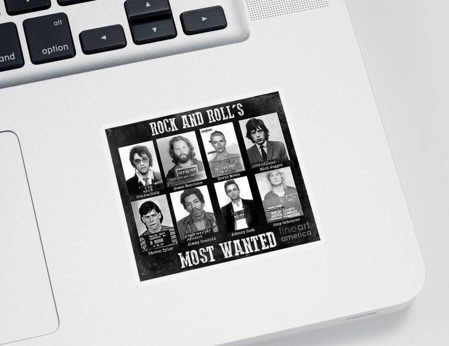 Rock And Rolls Most Wanted Sticker featuring the photograph Rock and Rolls Most Wanted by Jon Neidert