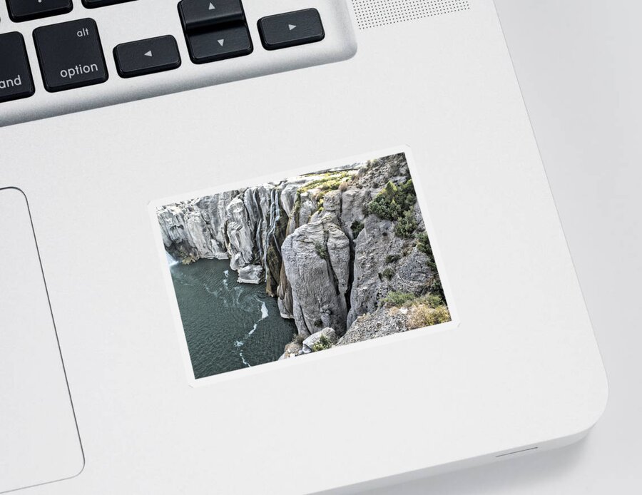 Nature Sticker featuring the photograph Rock Cliffs by Bonnie Bruno