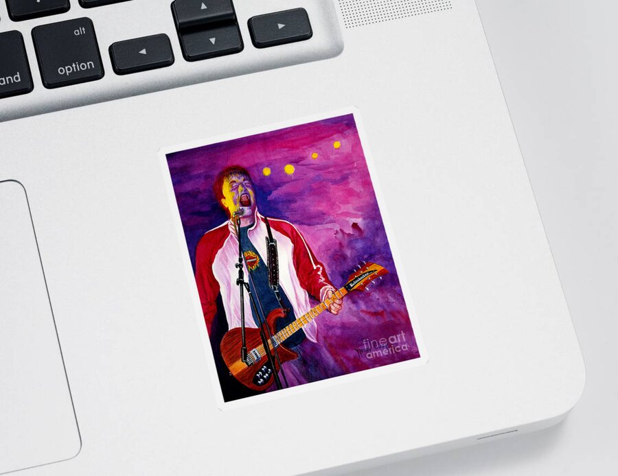 Rock And Roll Sticker featuring the painting Rock On Tom by Nancy Cupp