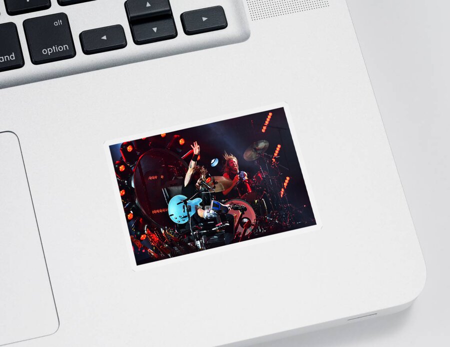 The Foo Fighters Sticker featuring the photograph Rocking by La Dolce Vita