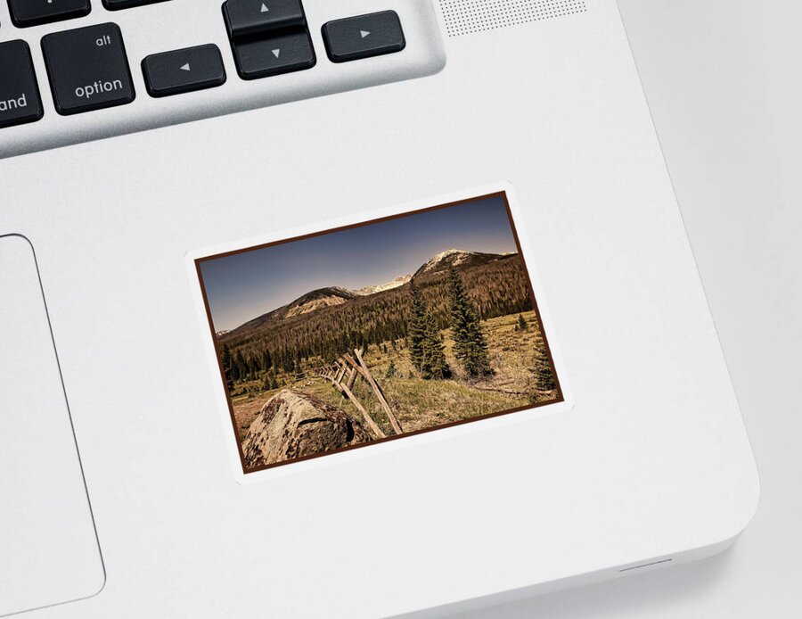Rocky Mountain Sticker featuring the photograph Rocky Mountain National Park Vintage by Judy Vincent