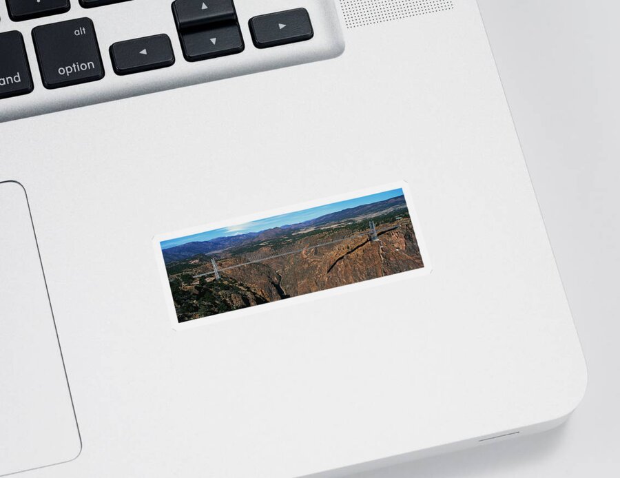 Photography Sticker featuring the photograph Royal Gorge Bridge Arkansas River Co by Panoramic Images