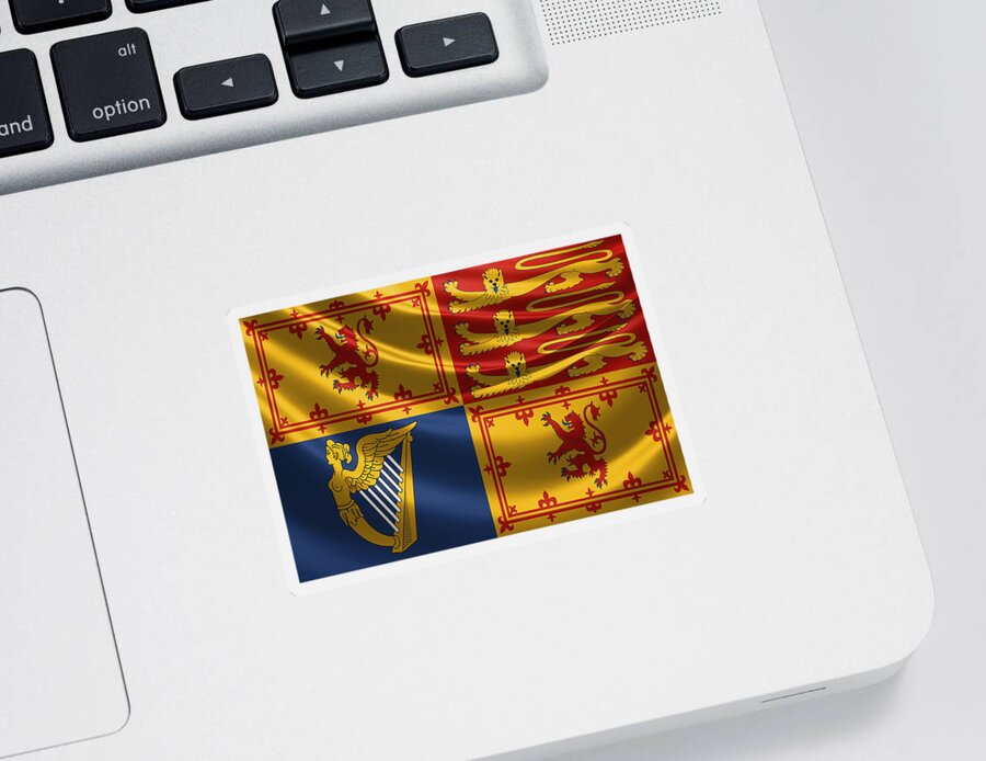 'royal Collection' By Serge Averbukh Sticker featuring the digital art Royal Standard of the United Kingdom in Scotland by Serge Averbukh
