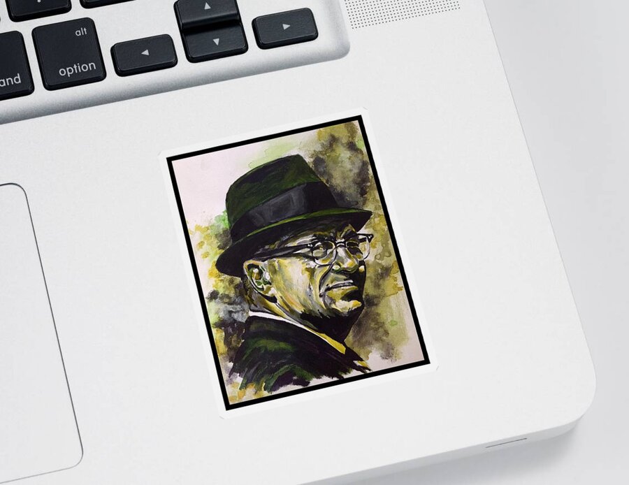 Lombardi Sticker featuring the painting Saint Vince by Joel Tesch