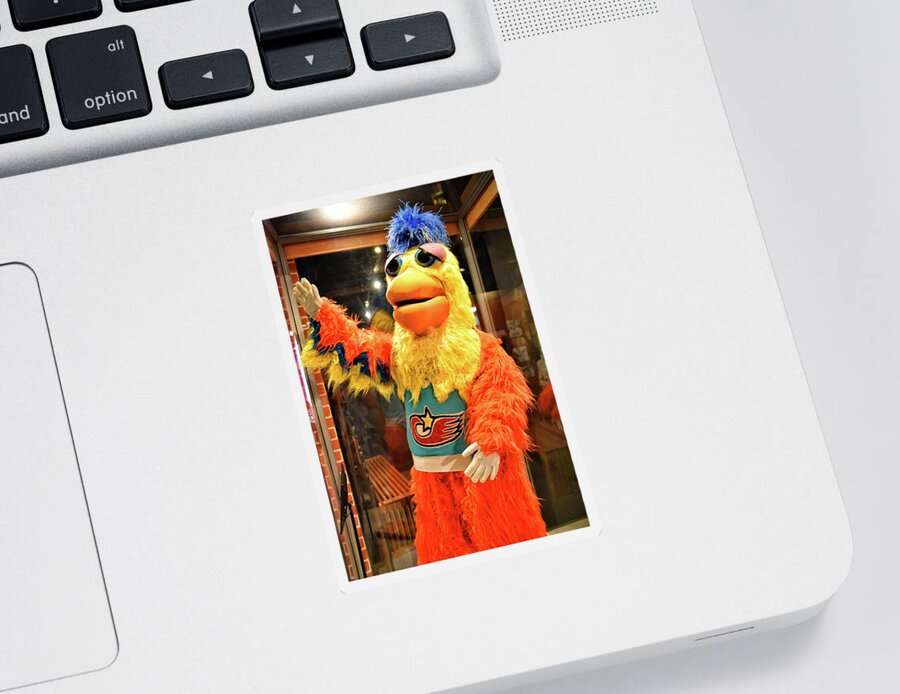 Sport Sticker featuring the photograph San Diego Chicken by Mike Martin
