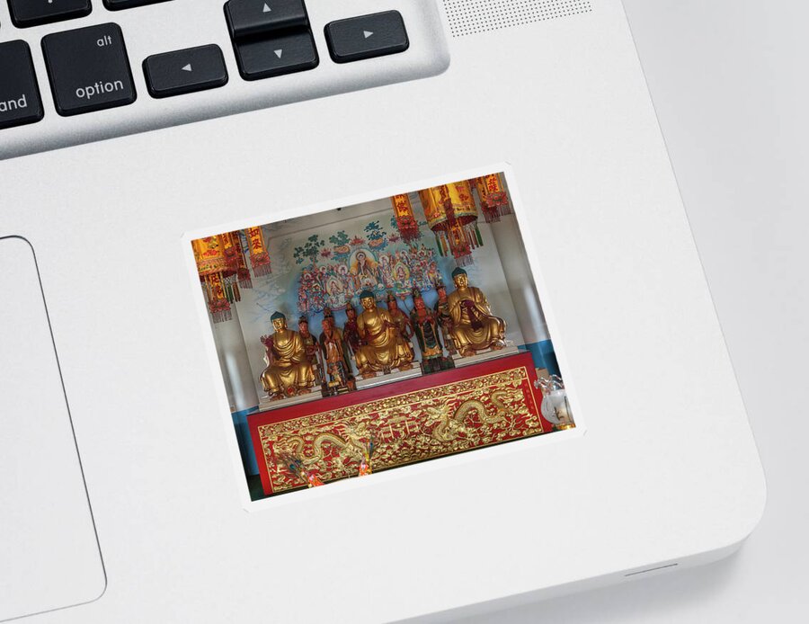 Scenic Sticker featuring the photograph San Jao Samphothi Yan Altar DTHB2012 by Gerry Gantt