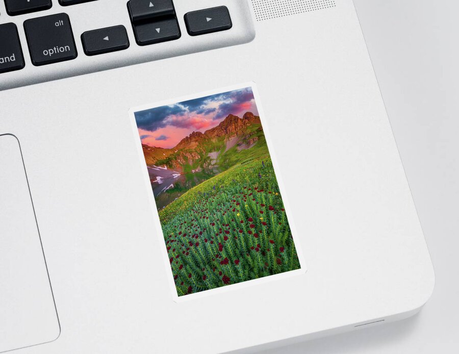 Mountains Sticker featuring the photograph San Juan Sunrise by Darren White