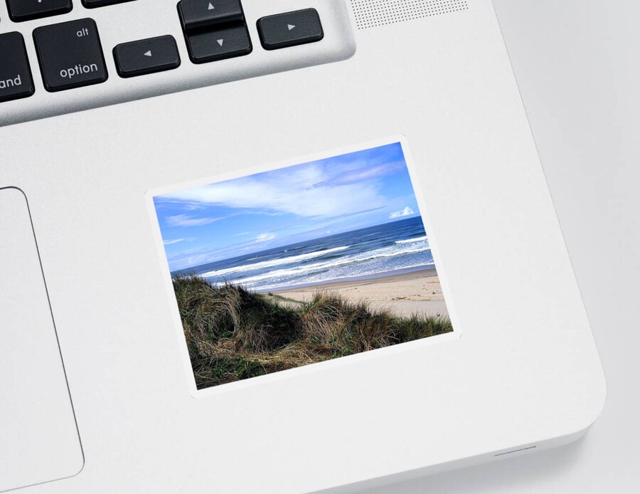 Sand And Sea Sticker featuring the photograph Sand And Sea 12 by Will Borden