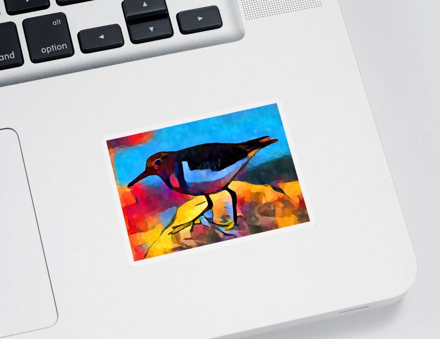Bird Sticker featuring the painting Sandpiper by Chris Butler