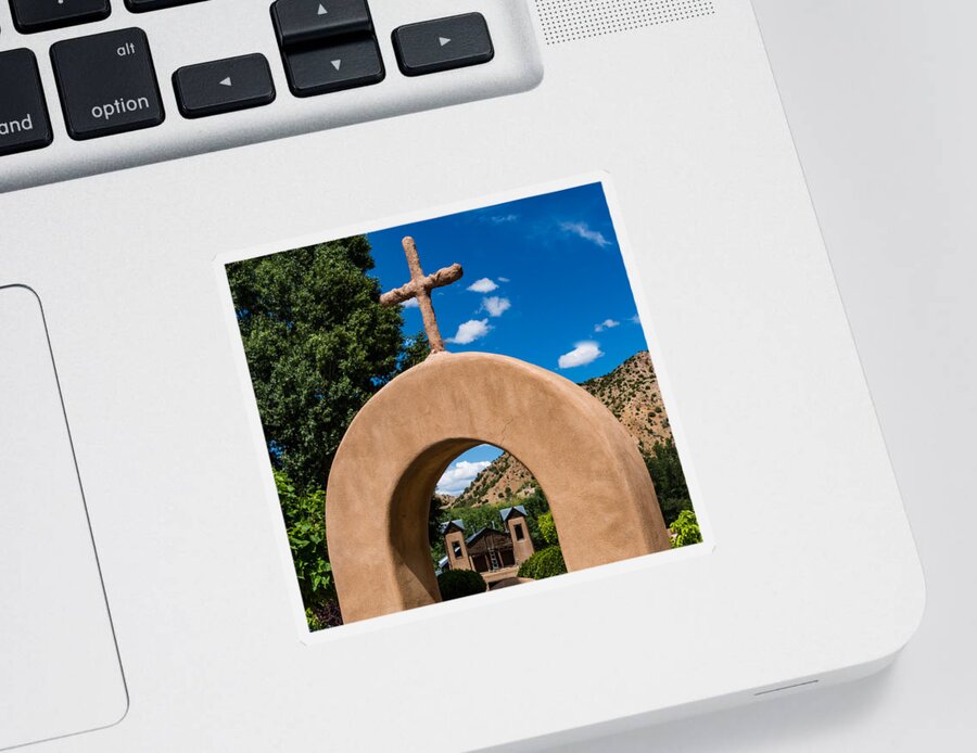 Adobe Sticker featuring the photograph Santuario de Chimayo by Paul LeSage