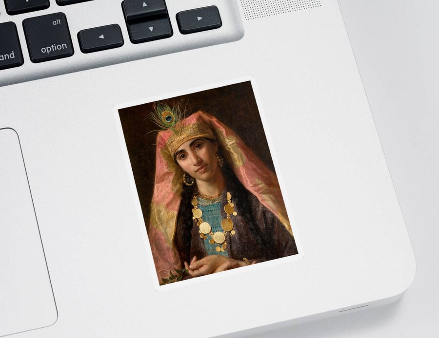 19th Century Art Sticker featuring the painting Scheherazade by Sophie Gengembre Anderson