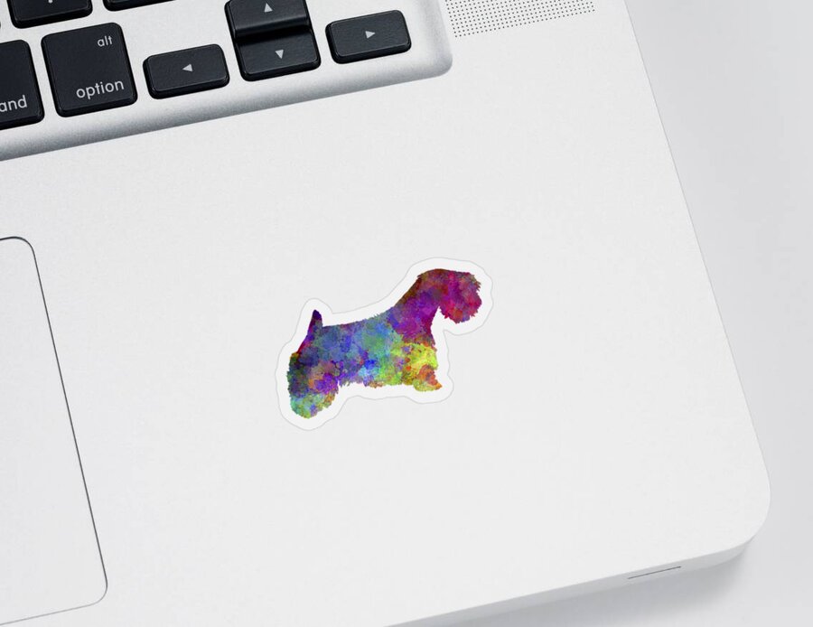 Sealyham Sticker featuring the painting Sealyham Terrier in watercolor by Pablo Romero