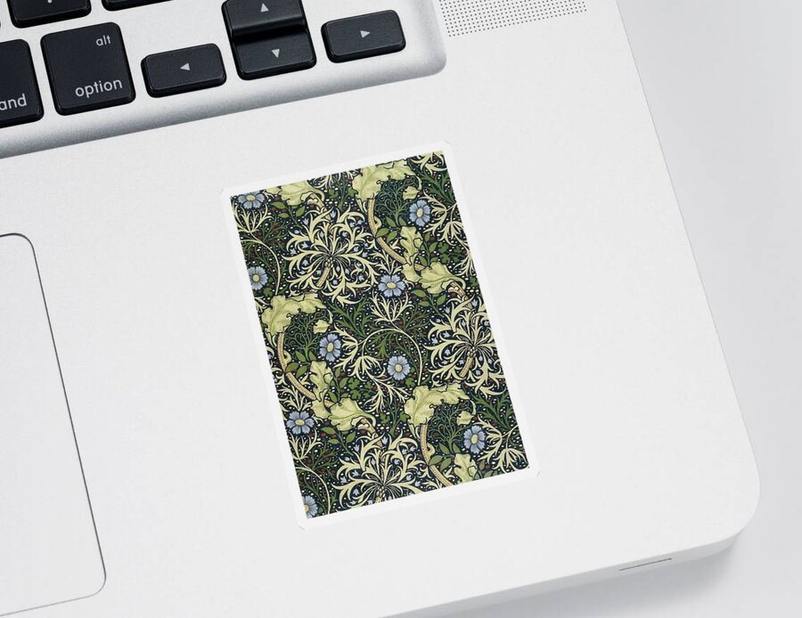 William Morris Sticker featuring the painting Seaweed by William Morris