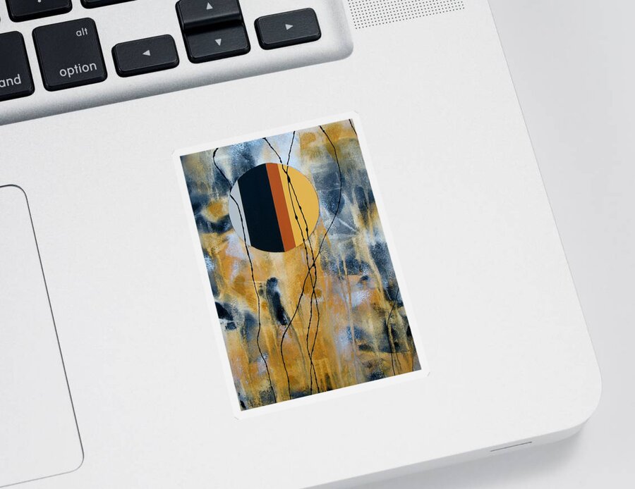 Abstract Sticker featuring the painting Serendipity by Louise Adams