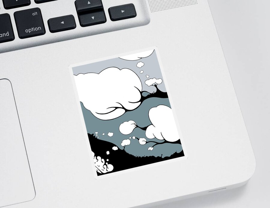 Climate Change Sticker featuring the drawing Serenity by Craig Tilley