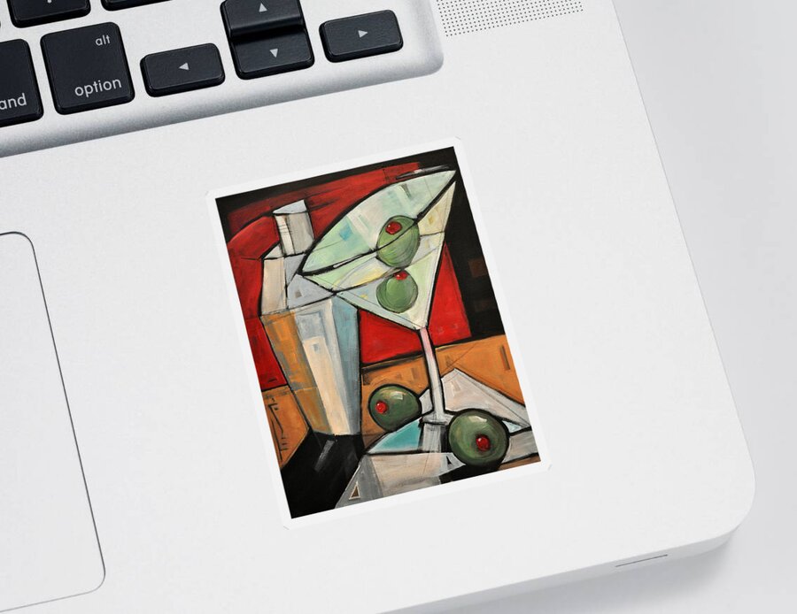Martini Sticker featuring the painting Shaken Not Stirred by Tim Nyberg