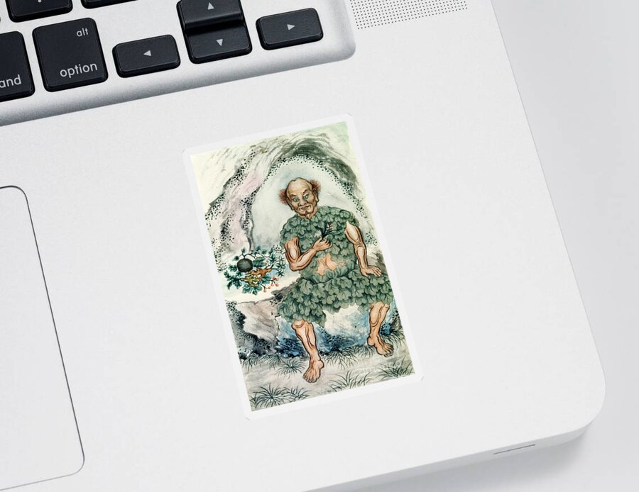 Medical Sticker featuring the photograph Shennong, Chinese God Of Medicine by Wellcome Images