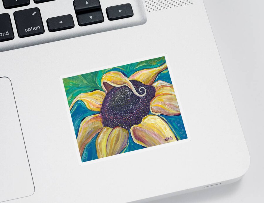 Sunflower Painting Sticker featuring the painting Shine Bright by Tanielle Childers