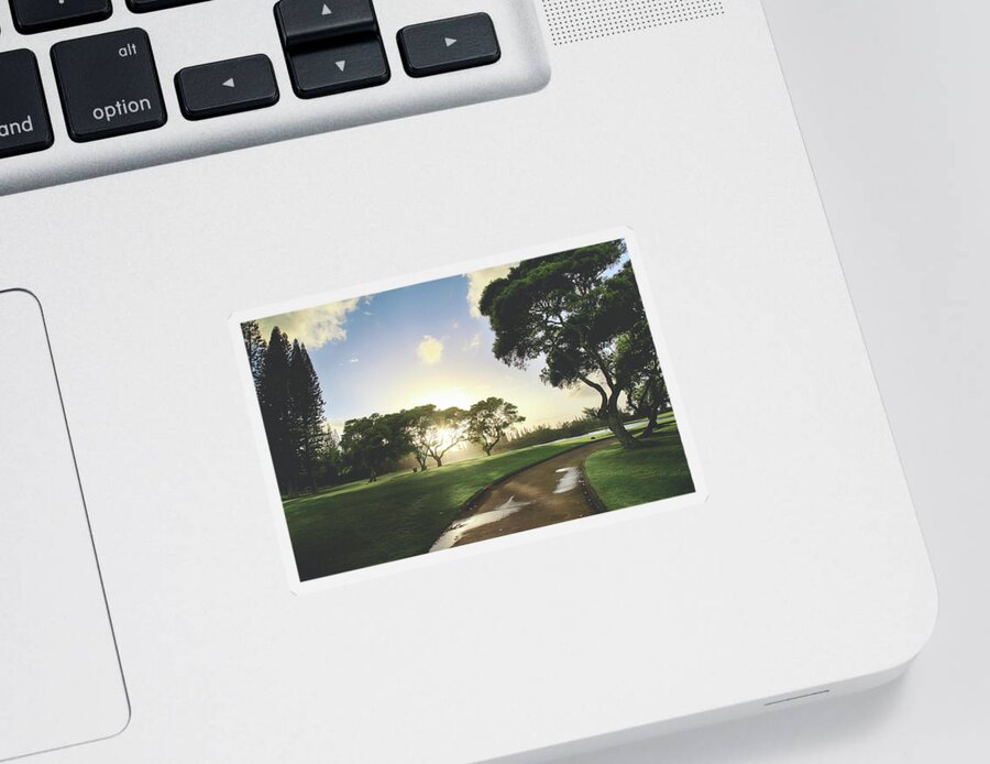 Princeville Makai Golf Club Sticker featuring the photograph Show Me The Way by Laurie Search