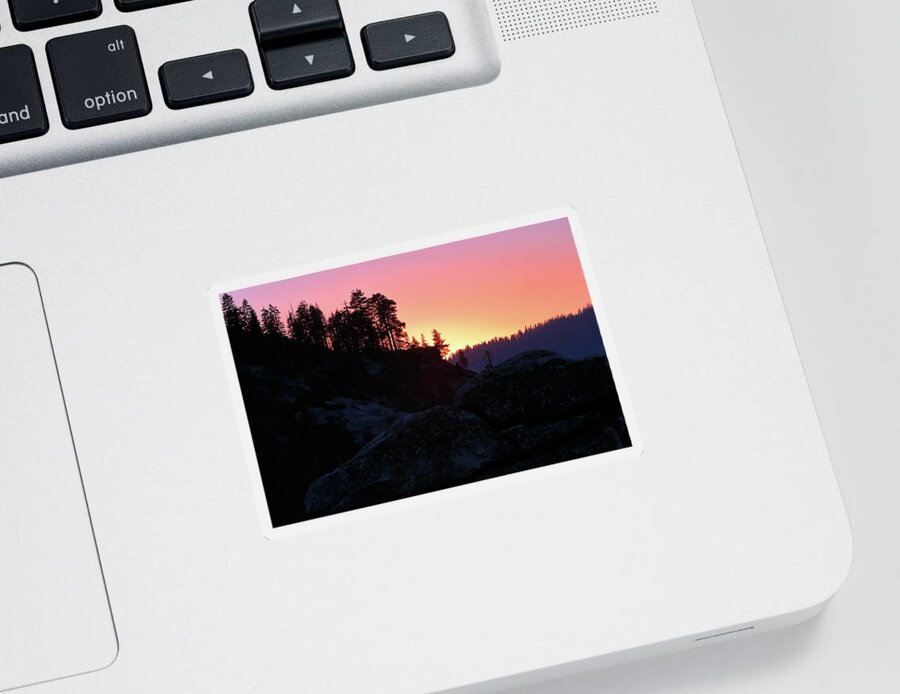 Sunset Sticker featuring the photograph Sierra Nevada Dusk by Nicholas Blackwell