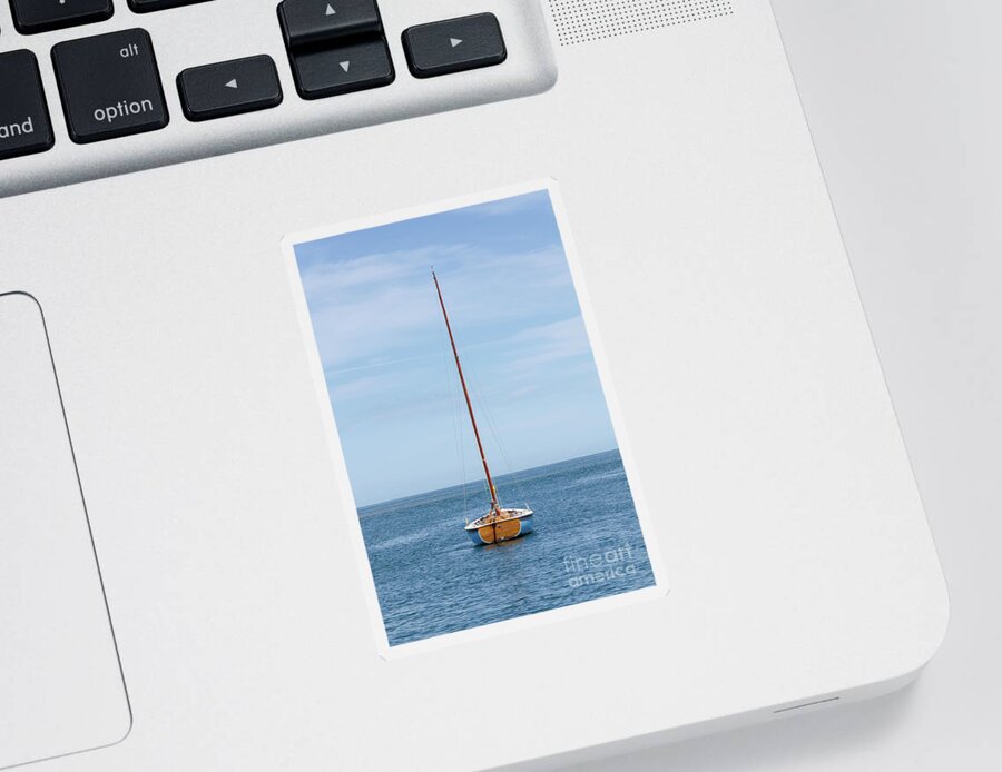 Boat Sticker featuring the photograph Simple sailboat by Steev Stamford