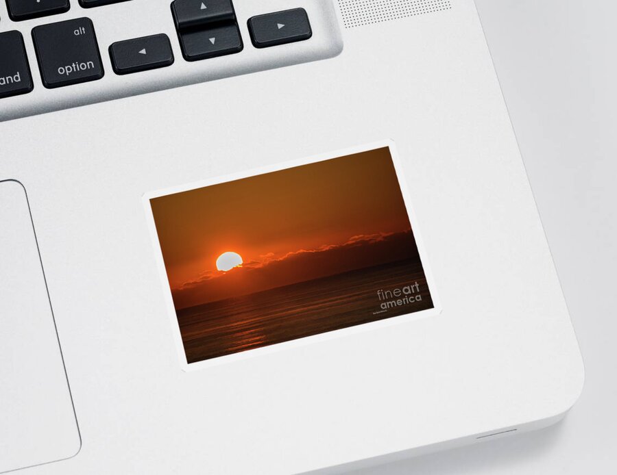 Sunset Sticker featuring the photograph Sinking Sun by Roberta Byram