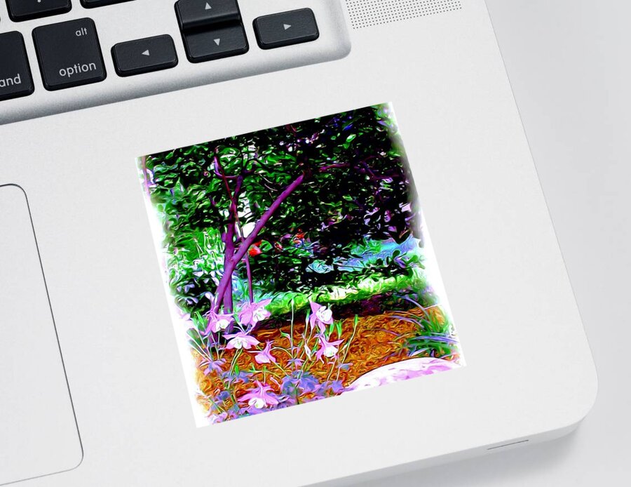 Fine Art Sticker featuring the painting Sitting in the Shade by Patricia Griffin Brett