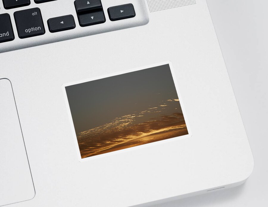 Drama Sticker featuring the photograph SKC 0347 Golden Clouds at Sunrise by Sunil Kapadia