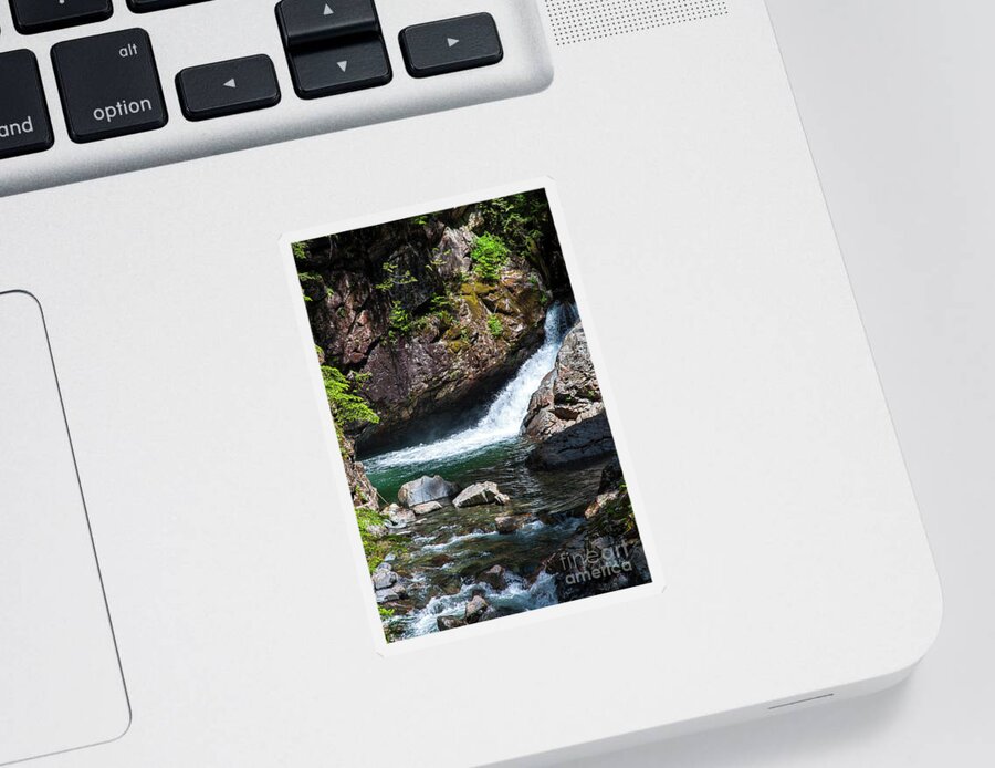 Cascade-mountains Sticker featuring the photograph Small Waterfall In Mountain Stream by Kirt Tisdale
