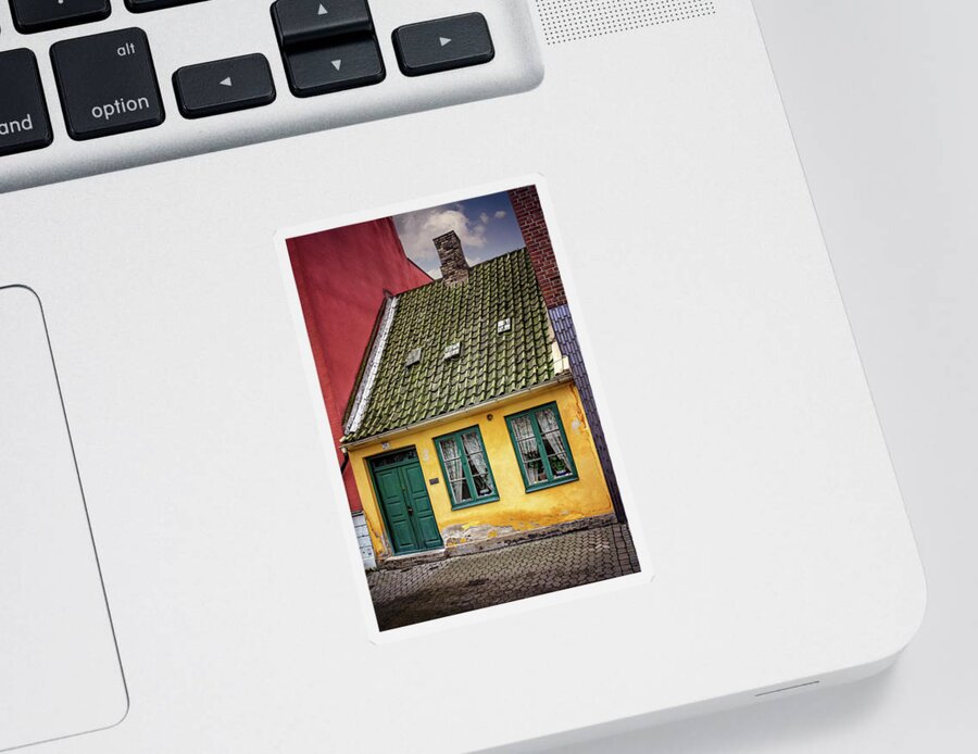 Malmo Sticker featuring the photograph Smallest House in Malmo Sweden by Carol Japp