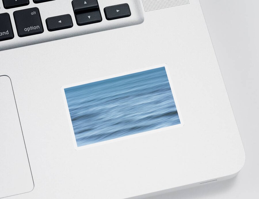 Terry D Photography Sticker featuring the photograph Smooth Blue Abstract by Terry DeLuco