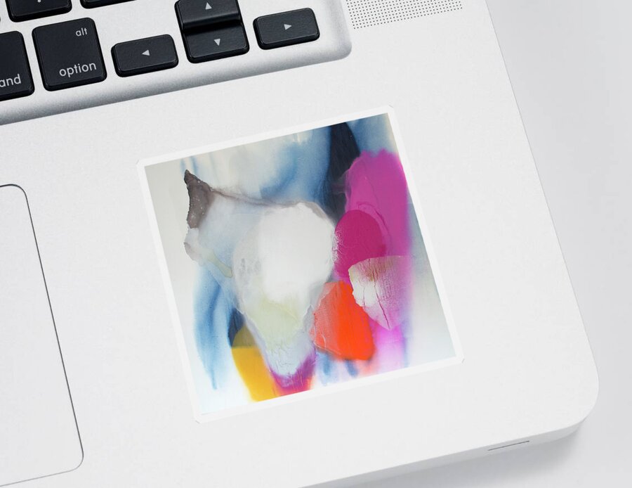 Abstract Sticker featuring the painting Snooze by Claire Desjardins