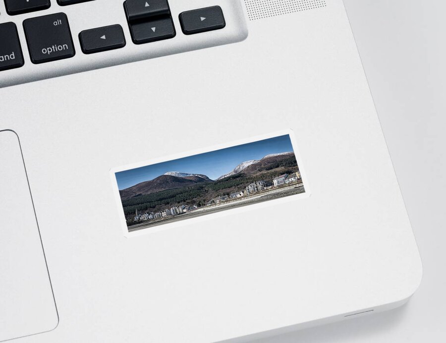 Donard Sticker featuring the photograph Snow Capped Mourne Mountains by Nigel R Bell